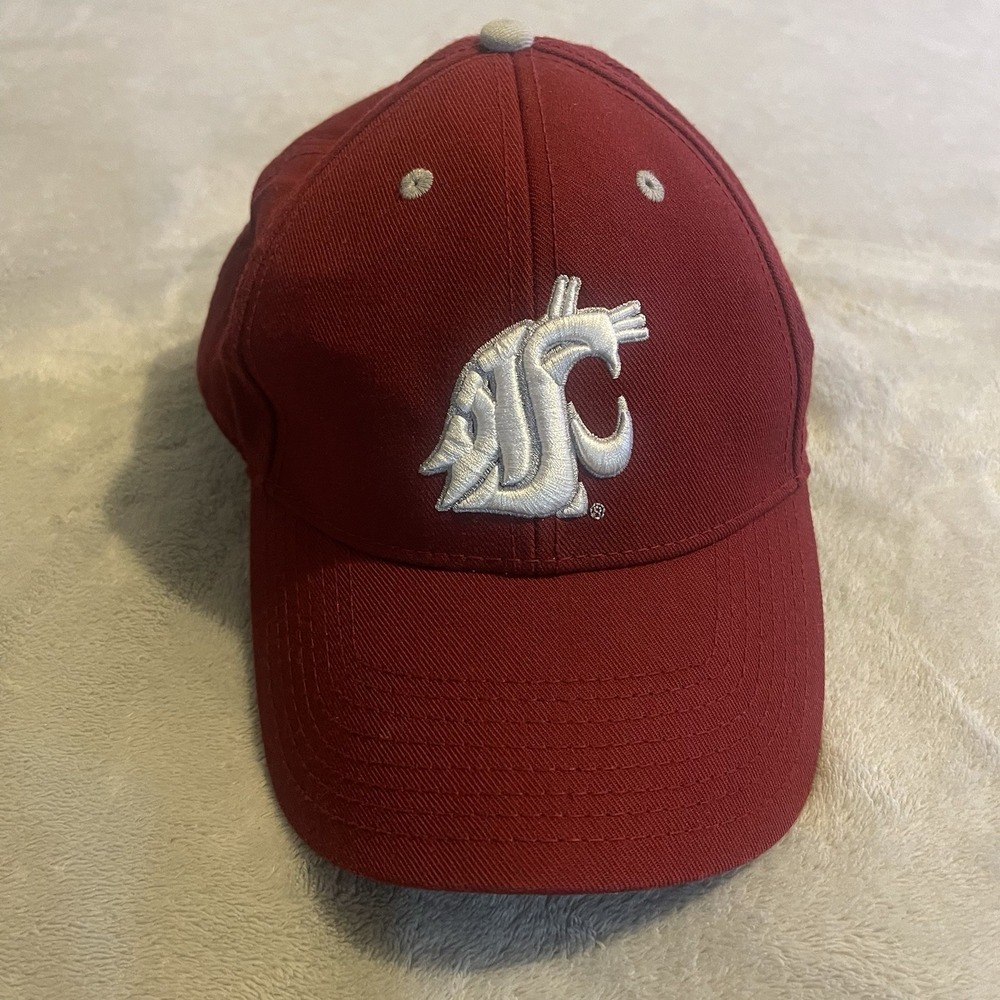 Vintage WSU Cougars Hat Men 7 1/8 Red The Game Pro Baseball Cap NCAA Embroidered